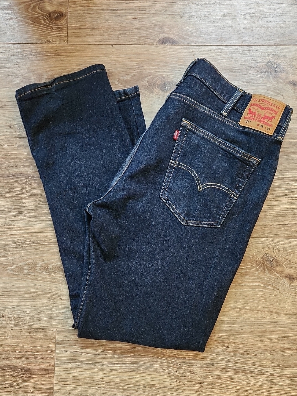 MEN'S LEVI STRAUSS & CO. 514 DENIM BLUE JEANS 38 X 32